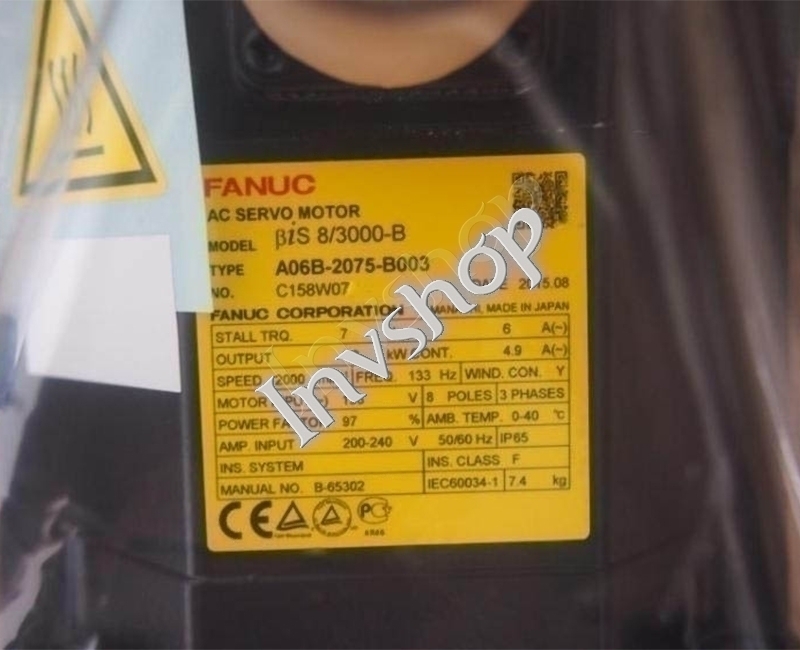 A06B-2075-B003 Fanuc Servomotor